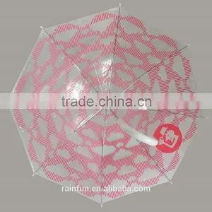 Customized POE Fabric Automatic Open Transparent Umbrella thumbnail-2