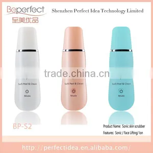 BPS2 Portable 24khz Rechargeable Ultrasonic Skin Scrubber Facial Skin Peeling Pore Cleaner Machine thumbnail-1