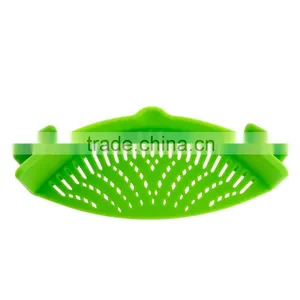 Food Pot Strainer Lid Pasta Kitchen Silicone Strainer thumbnail-6