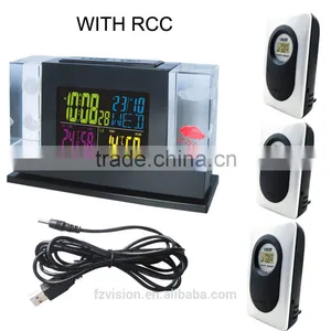 Desktop Radio Controlled Weather Station Clock With 3 Tramsmitters, Wireless Weather Station With RCC thumbnail-1