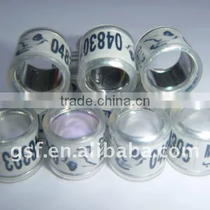 16 Hot Sell Colorful Aluminium Core With Plastic Core Pigeon Ring and Ring Bird Foot thumbnail-1