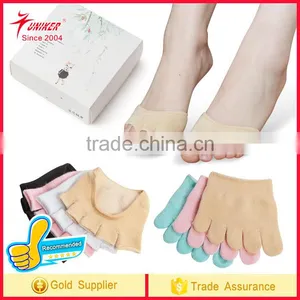 Womens No Show Socks Five Toe Heelless Half Boat Socks thumbnail-1