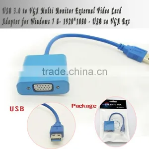 New Arrival High Quality HD Graphics Card USB 3.0 to VGA Multi Display Converter Adapter thumbnail-1
