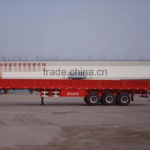 2016 Top Ranking Tri-axle Flatbed Trailer / Side Wall Semi Trailer / Side Panels Detachable thumbnail-4