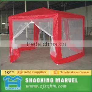 3*3M Red Wtih White Netting Garden Gazebo Tent Around the Sidewalls thumbnail-1