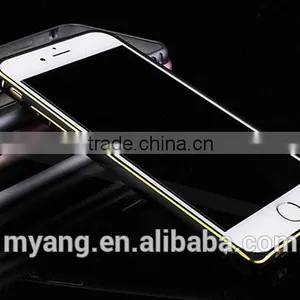 Mobile Phone Shell Hippocampal Buckle Double Color Arc Metal Bumper& Metal Back Cover Case for Iphone6/6plus thumbnail-3