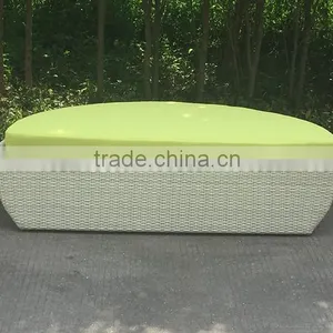 New Style Outdoor Rattan Sun Bed With Canopy thumbnail-6