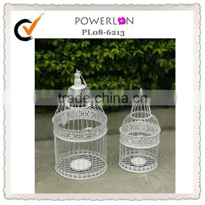 White Hexagon Wedding Birdcage Decorative Bird Cage Centrepiece Shabby Chic thumbnail-4