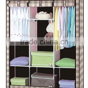 Single Canvas Effect Wardrobe Clothes Storage Cabinet thumbnail-5