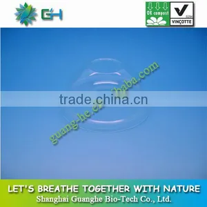 100%biodegradable Non-toxic Eco-friendly Disposable Transparent PLA Dome Cup Lid thumbnail-1