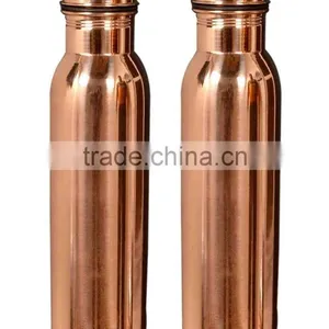 Handmade Joint Free Leak Proof Pure Copper Hammer Water Bottle Travel Good Health Yoga thumbnail-3