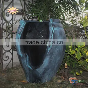 Decorative Resin Large Pot Electric LED Patio Garden Water Fountain thumbnail-6