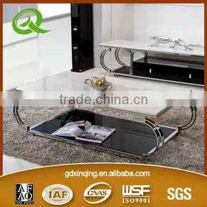 C146 High Glossy Round Stainless Steel Coffee Table thumbnail-2