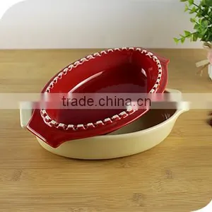 China Factory Supplier Custom Ceramic Cookware Oval Casserole thumbnail-6