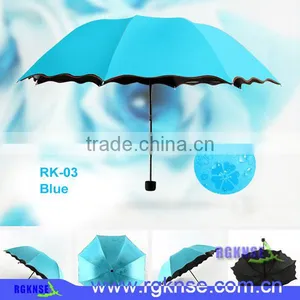 Meet Water Show the Flower Sun Umbrella With UV, 3 Folding Umbrella thumbnail-1