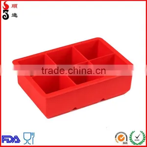 Tovolo King Giant Square Ice Cube Tray Mould Maker Red Silicone Freeze Drink thumbnail-1