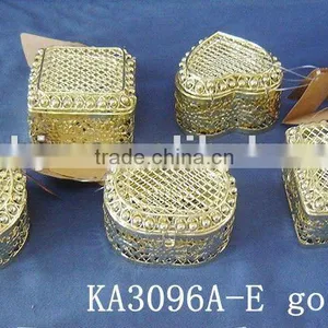 Golden Valentine Metal Gift Packing Basket thumbnail-1