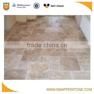 Cheap Chinese Travertine Marron Travertine Tile for Paving thumbnail-1