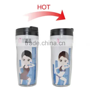 Wholesale Double Wall Plastic Travel Mug Sublimation Mug thumbnail-1