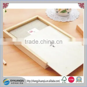 Korea Style Sliding Lid Wooden Diary Packing Box thumbnail-1
