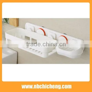 High Quality Bath Accessories Holder Plastic Storage Holder Wall Mounted Shelf thumbnail-3