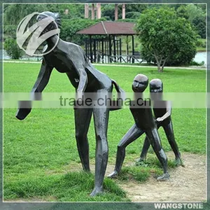 Modern Bronze Children Garden Sculptures thumbnail-2