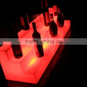 PE Plastic Led Warehouse Bar Display/ Stair Stackable Wine Racks thumbnail-4