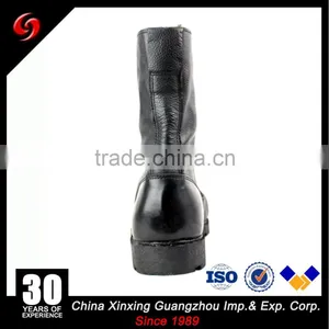 Factory Price ODM Avaliable Black Grain Leather Military Boots thumbnail-3