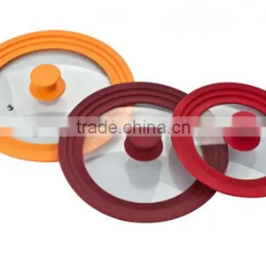 3 in 1 Multi Size Glass Lid With Silicon For Pots and Pans thumbnail-3