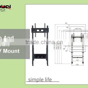 New Design Modern Metal TV Bracket, Adjustable Movable TV Cart Stand thumbnail-1