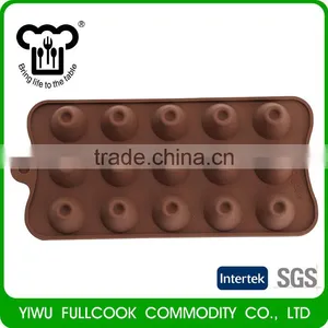 Round Silicone Mold for Chocolate Jelly and Candy 15 Pieces per Mold thumbnail-1