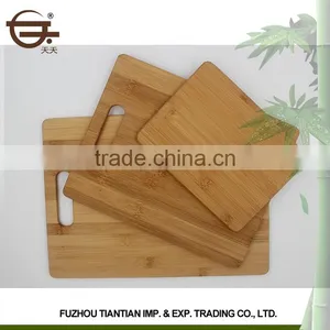 High Quality 3 Pieces Various Size Eco-friendly Square Bamboo Cuttingboard thumbnail-3