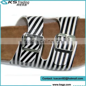 Newest 2015 Ladies Sandal Shoes With Double Strap Mule Striped thumbnail-5