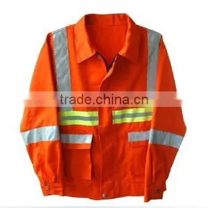 EN11612 hi Vis Two Pieces Cotton Best Quality Safety Flame Resistant Firefighting Protective Suit Jackets and Pants thumbnail-1