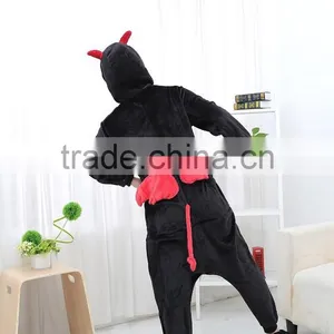 Flannel Cartoon Adult Animal Jumpsuit Animal Pajamas Jumpsuit Devil Design thumbnail-2
