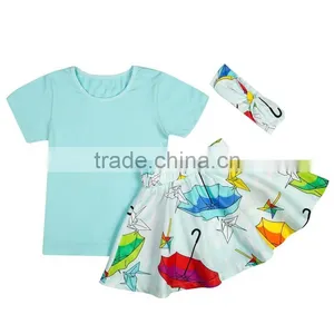 Chinese Clothing Manufacturers Baby Product Girls Fashion Knitted Cotton Top + Skirt Baby Clothing Sets thumbnail-5