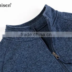 Wholesale 100 Polyester Sweaterfleece Men Custom Jacket thumbnail-3