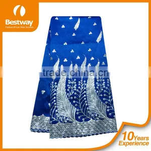 Beaded Raw Silk George Wrappers GP0044 African Lace Fabrics Women Dresses thumbnail-2
