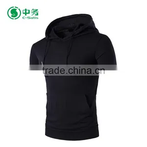 2017 Latest Design Clothing Sublimation Mens Short Sleeve Blank Pullover Hoodies thumbnail-6
