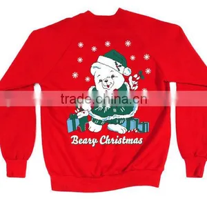 2016 New Design 100% Organic Cotton Ugly Christmas Knitted Pullover Sweater thumbnail-2