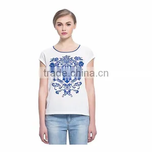 Casual Style Floral Print Round Neck Women's T-Shirt thumbnail-1