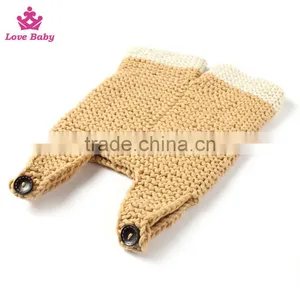 Newborn Pants and Hat Bonnet Suspenders Pants and Hat Set, China Wholesale Cotton Baby Photography Props Cheap thumbnail-3