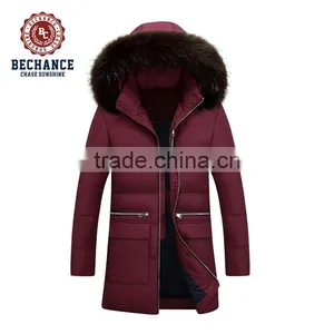Wholesale Mens Fashion Winter Down Jacket With Fur thumbnail-4