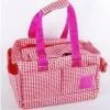 Red Lovely Checked Canvas Girls Pet Carriers Odm-z17 thumbnail-1