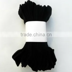 High RICH Cotton 5 or 10 PACK Solid Plain Black Mens Ankle Socks thumbnail-2