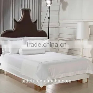Luxury Bulk White 100% Cotton Hotel Bed Sheets thumbnail-3