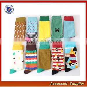 Wholesale Custom Men Funny Business Happy Colorful Cotton Dress Socks JH55 thumbnail-3