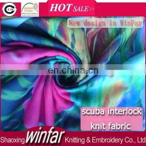 Shaoxing Winfar New Design Knit DTY 4 Way Stretch Custom Digital Textile Printed Fabric thumbnail-1