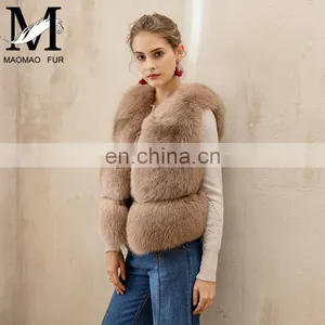 2015 European Fashion Women Vest New Style Beautiful Lady Real Fur Vest thumbnail-1