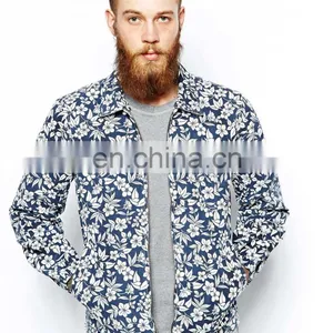 Windcheater Jacket in Floral Print/men Lapel Jacket/clothing Supplier China/wholesale Apparel Model-sc256 thumbnail-1